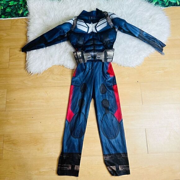 Captain America kids halloween Costume Muscle Chest Padded Jumpsuit size Small - Picture 11 of 15